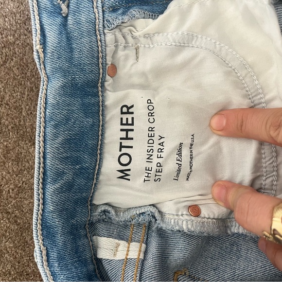 MOTHER Sky Blue Wide Leg Jeans - Picture 3 of 4